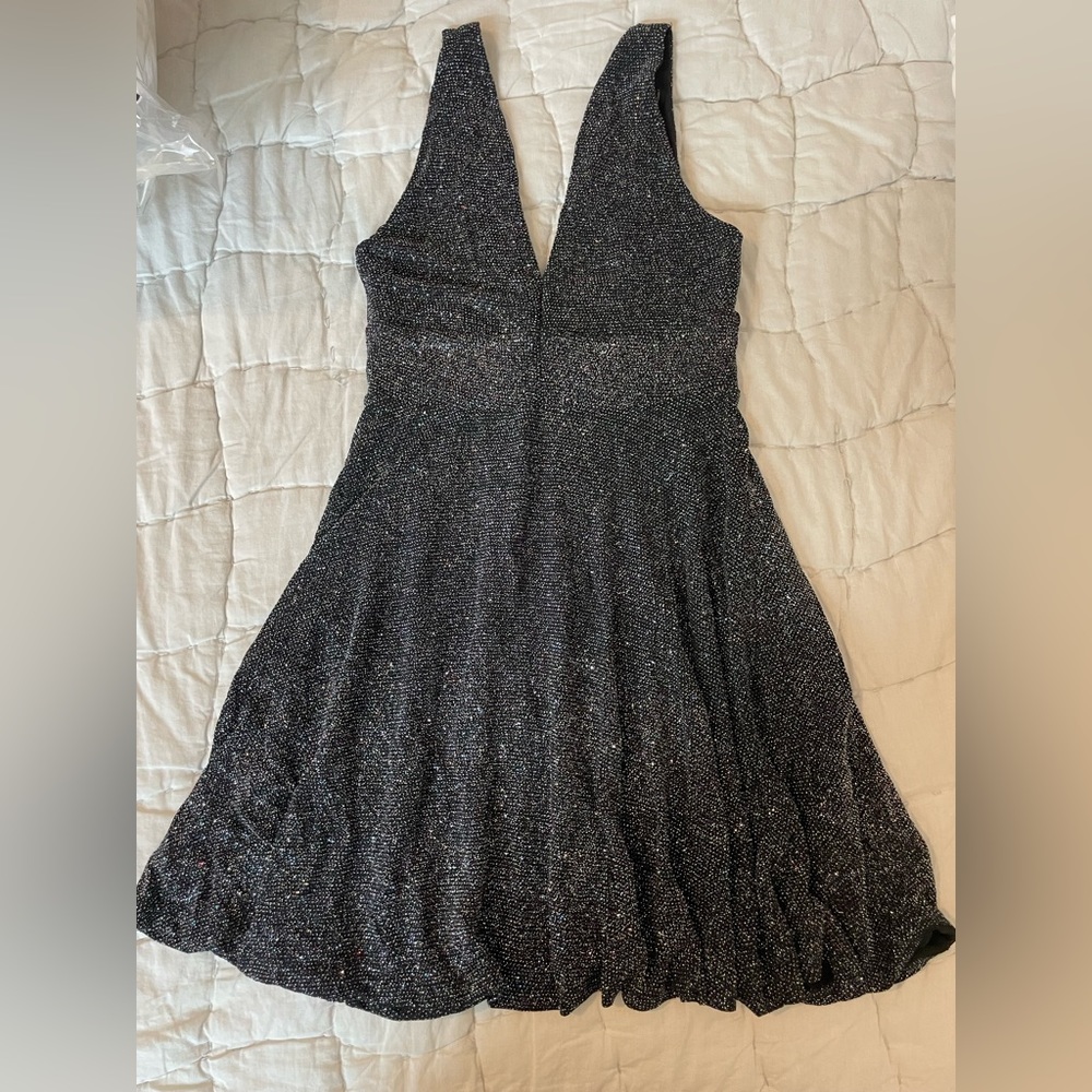 Formal dress, size small, black with multi colored sparkles